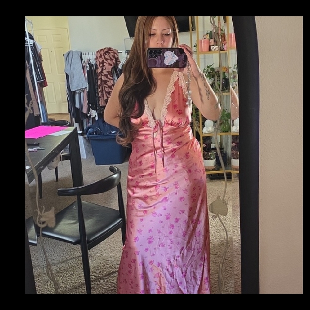 Wild Fable Pink Floral Maxi Dress